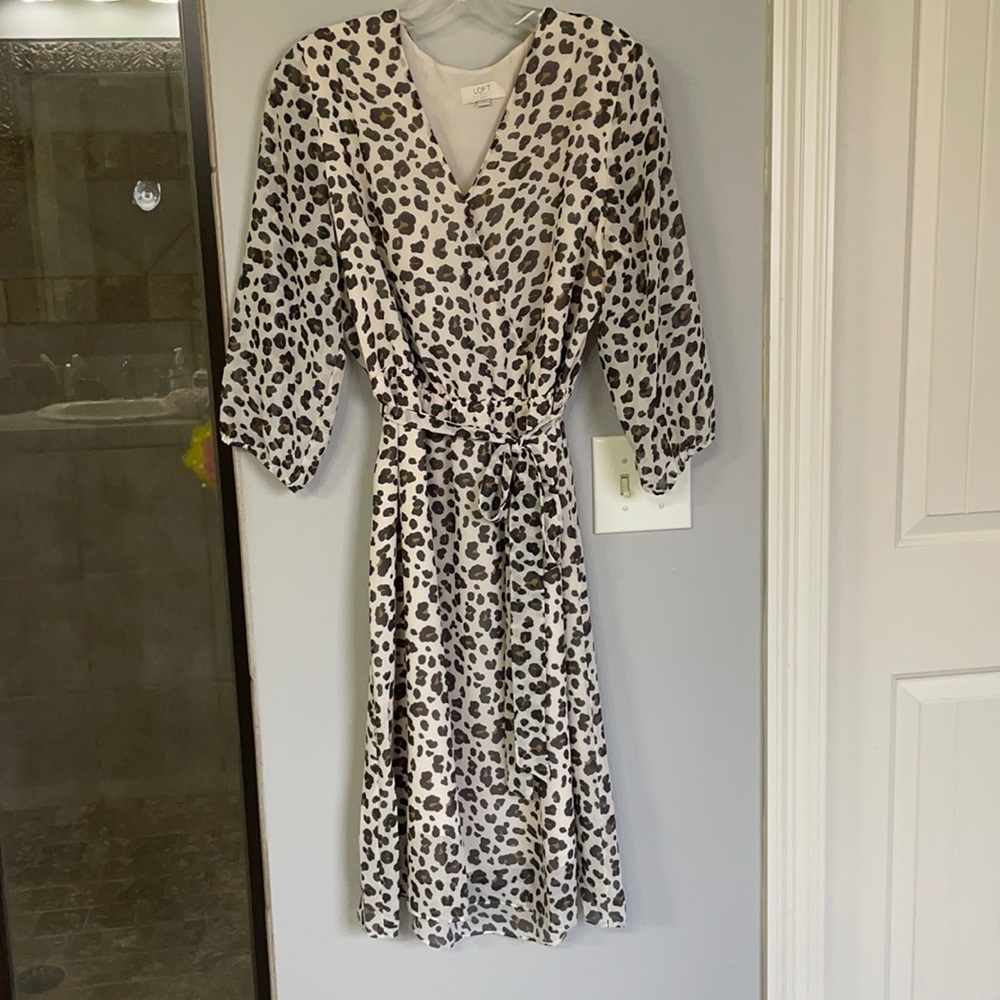 Loft Outlet leopard print dress